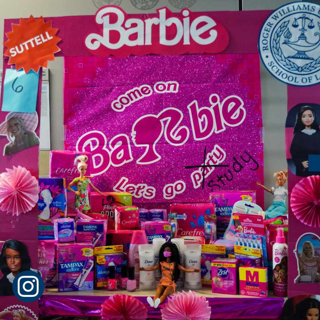 A Barbie-themed turkey basket